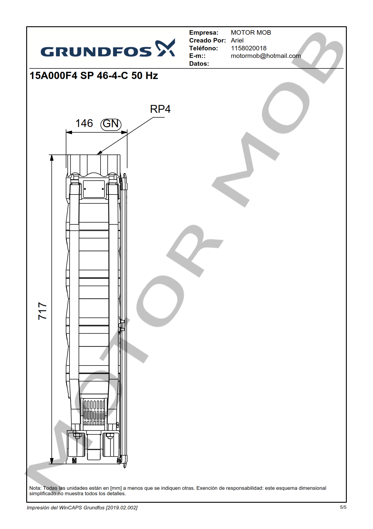 GRUNDFOS SP 46-4-C ARTICULO 15A000F4 MOTOR MOB._005