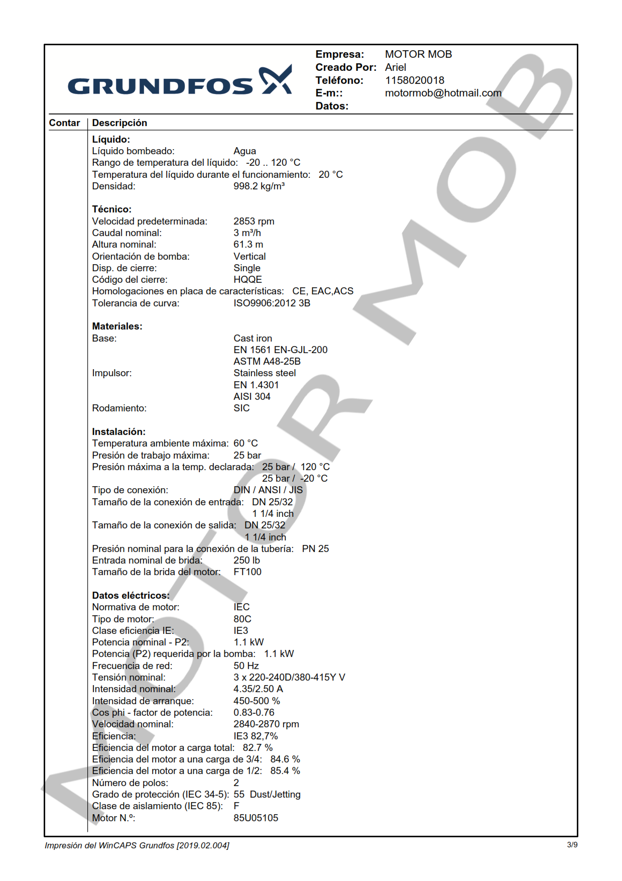 GRUNDFOS CR3-13 ARTICULO 96516660 MOTOR MOB_003
