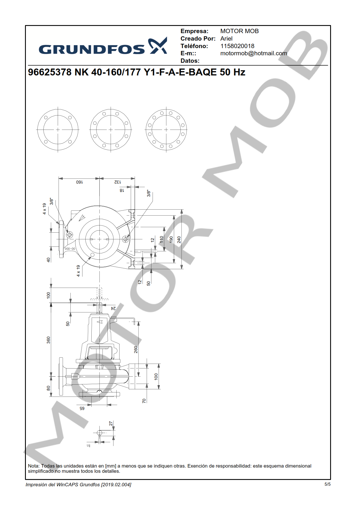 GRUNDFOS NK 40-160 ARTICULO 96625378 MOTOR MOB_005