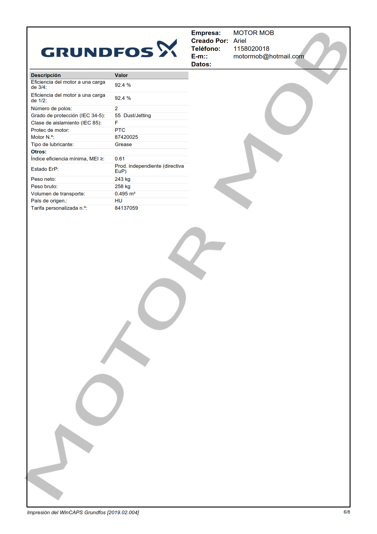 GRUNDFOS NK 50-250205 ARTICULO 97829226 MOTOR MOB_006