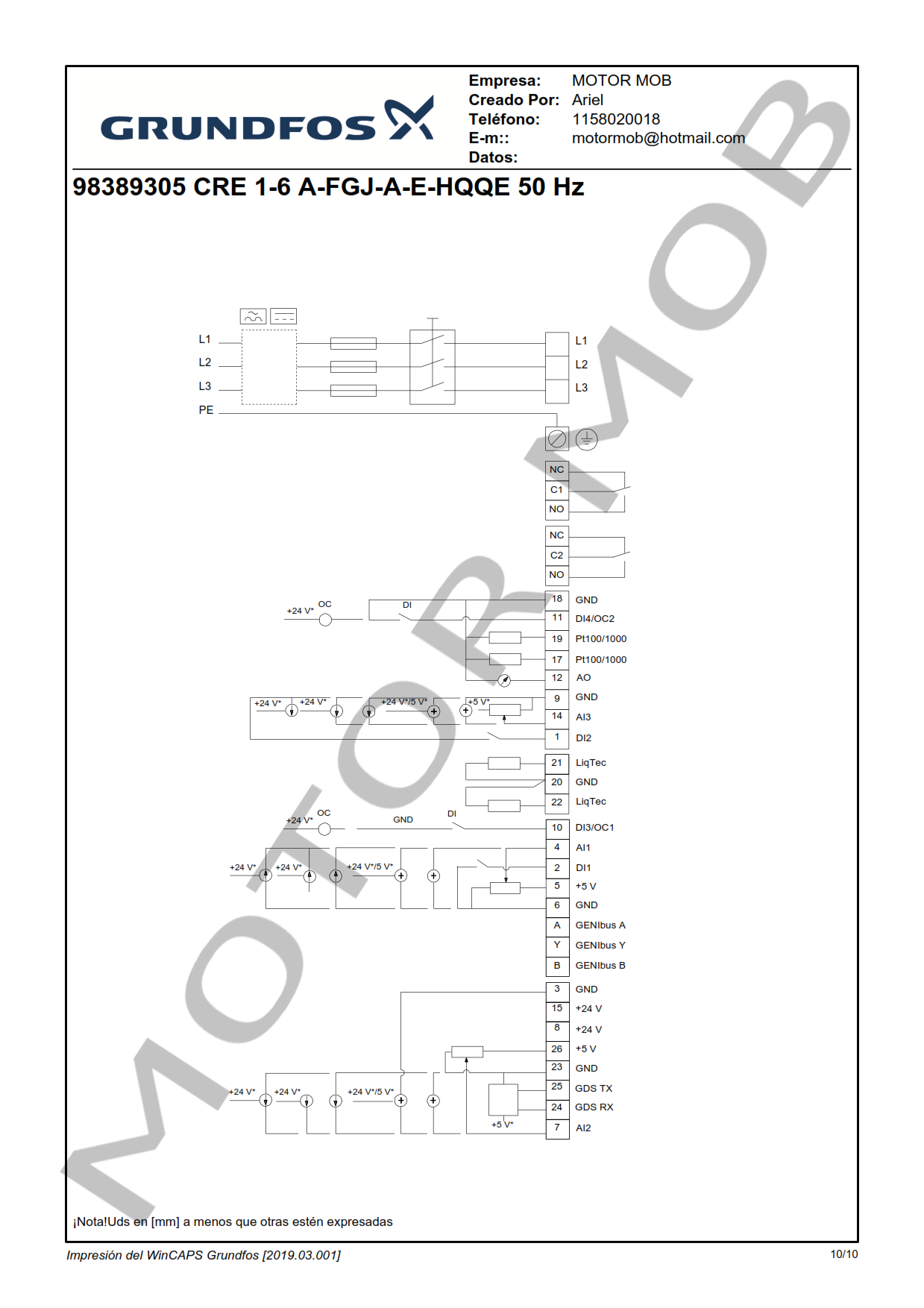 GRUNDFOS CRE1-6 A-FGJ-A-E-HQQE 3×380-500 60HZ ARTICULO 98389305 MOTOR MOB_010