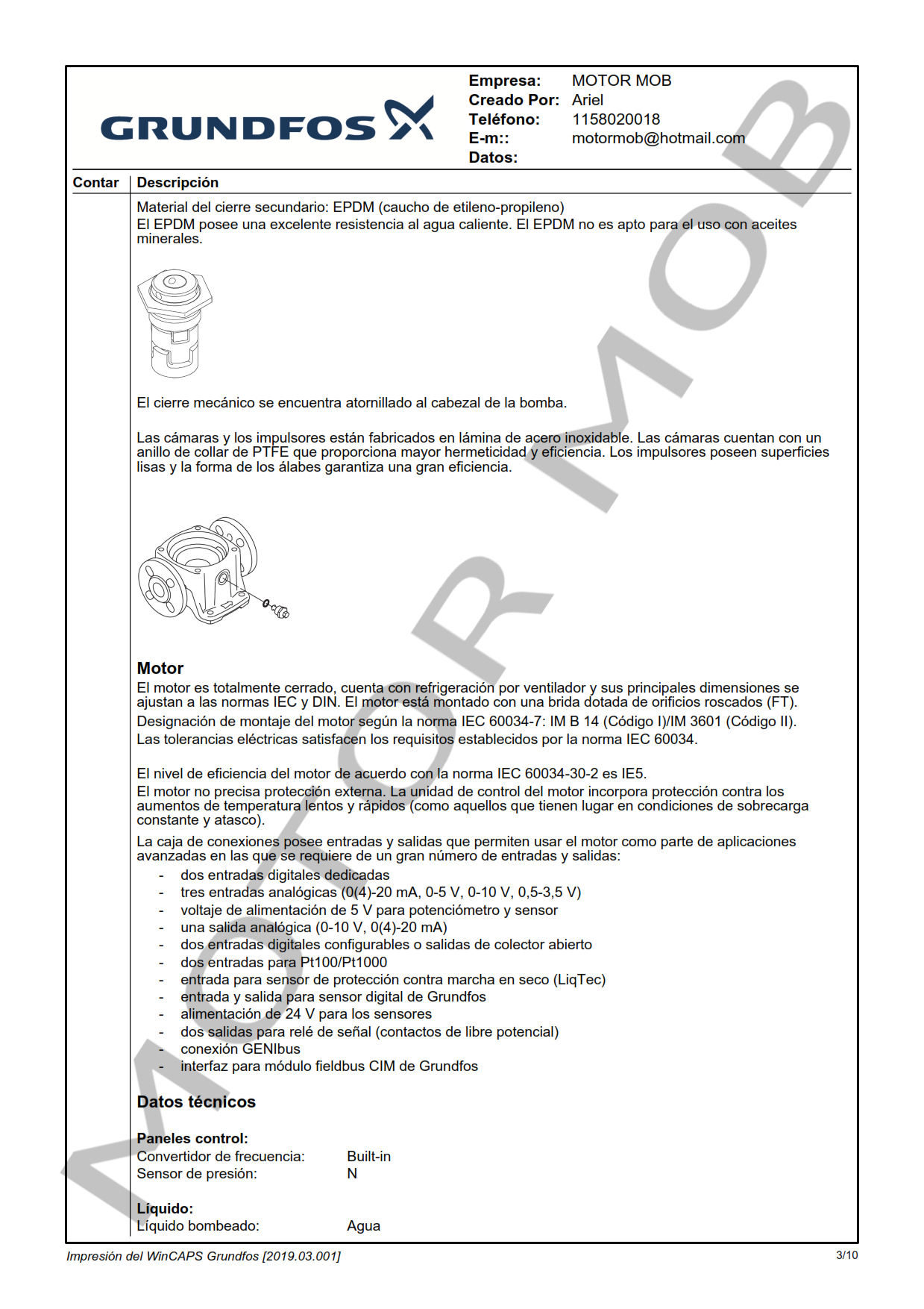 GRUNDFOS CRE5-9 A-FGJ-A-E-HQQE 3×380-500 60HZ ARTICULO 98390031 MOTOR MOB_003