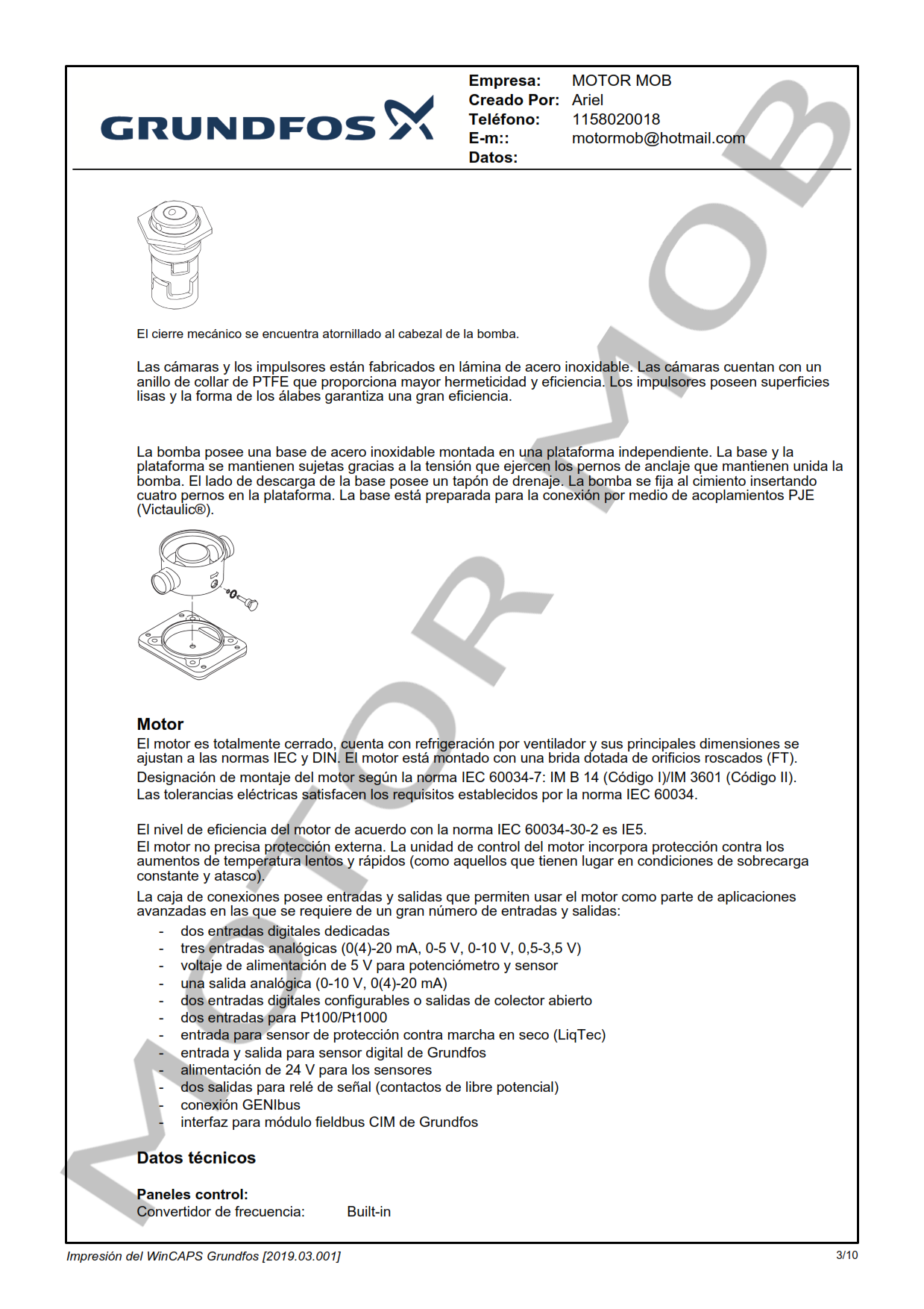 GRUNDFOS CRNE10-05 A-P-G-E-HQQE ARTICULO 99071483 MOTOR MOB_003