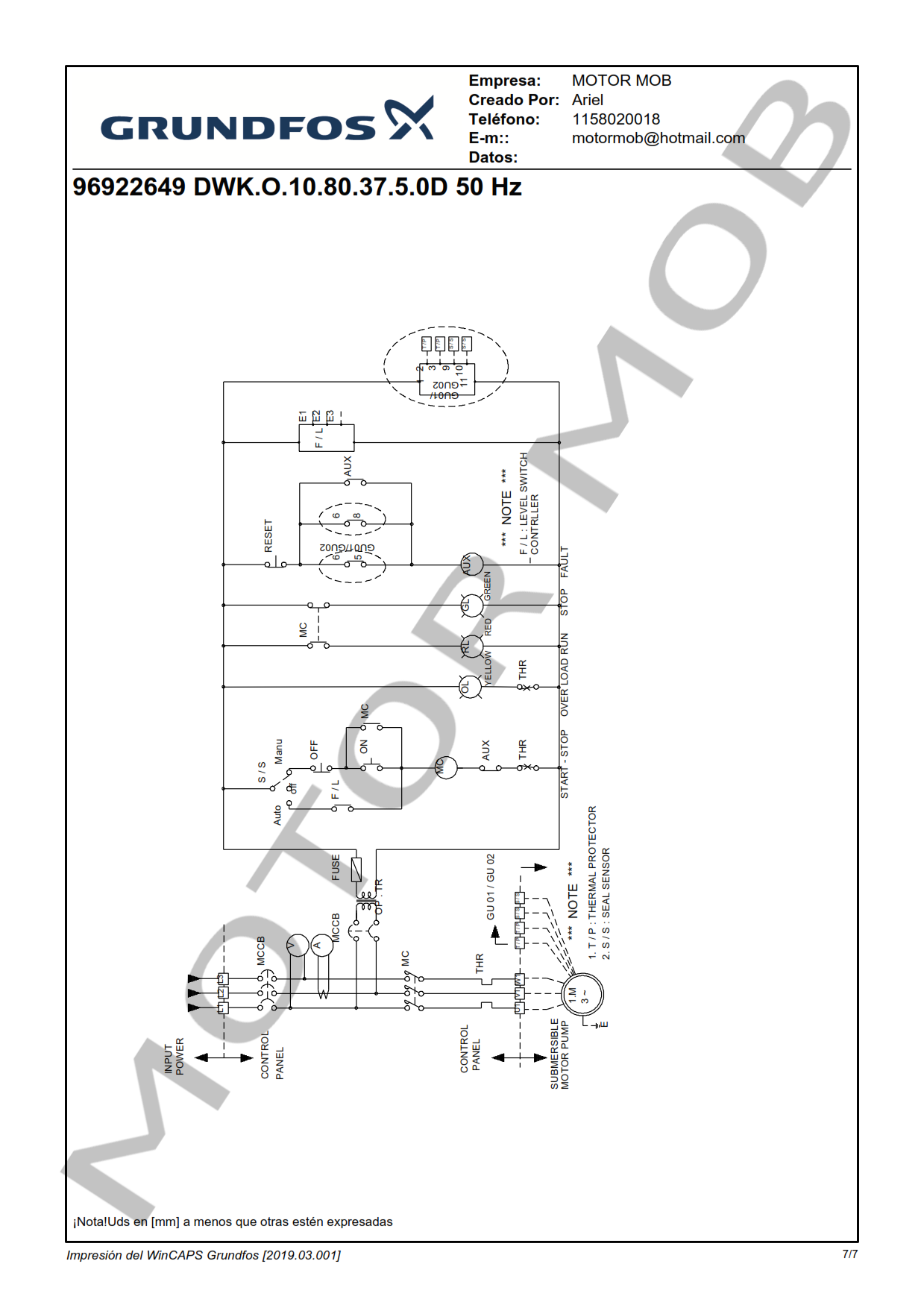GRUNDFOS DWK.O.10.80.37.5.0D ARTICULO 96922649 MOTOR MOB_007
