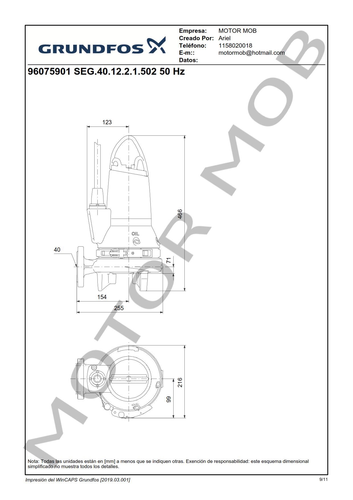 GRUNDFOS SEG 40.12.2.1.502 ARTICULO 96075901 MOTOR MOB_009