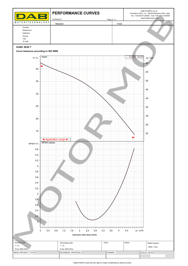 BOMBA DAB EURO 30-50 T – Circuladora – Trifasica – Art 102970070_002