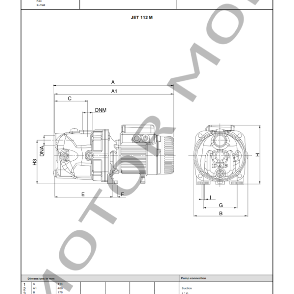 BOMBA DAB JET 112 M – Circuladora – Monofasica – Art 102660060_003