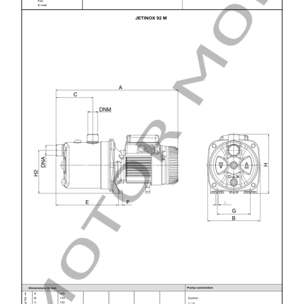 BOMBA DAB JETINOX 92 M – Circuladora – Monofasica – Art 102640080_003